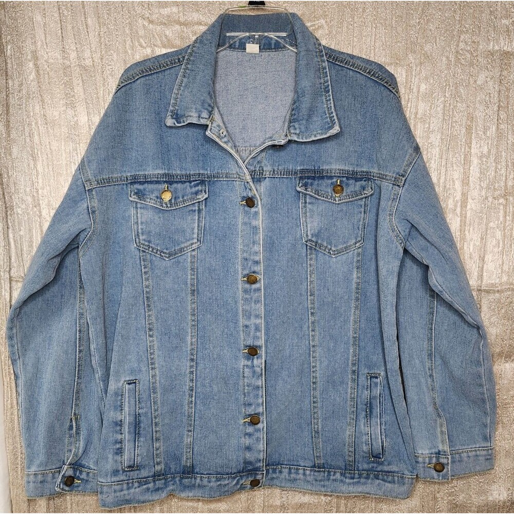 Mens Denim Chore Jacket Barn Work Coat Durable Heavyweight Classic Button Up 2XL